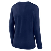 Women's Fanatics Navy Tennessee Titans Plus Foiled Play Long Sleeve T-Shirt