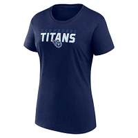Women's Logo Athletic Navy Tennessee Titans Lean T-Shirt