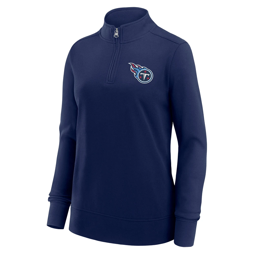 Veste zippée quart de tour Velocity Tennessee Titans bleu marine pour femme
