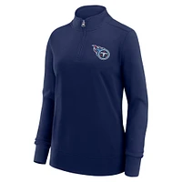 Veste zippée quart de tour Velocity Tennessee Titans bleu marine pour femme