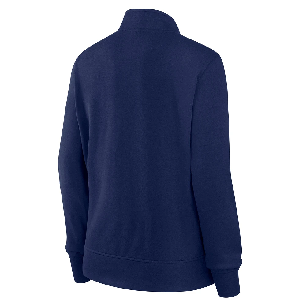Veste zippée quart de tour Velocity Tennessee Titans bleu marine pour femme