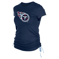 Women's New Era Navy Tennessee Titans Ruched Side T-Shirt