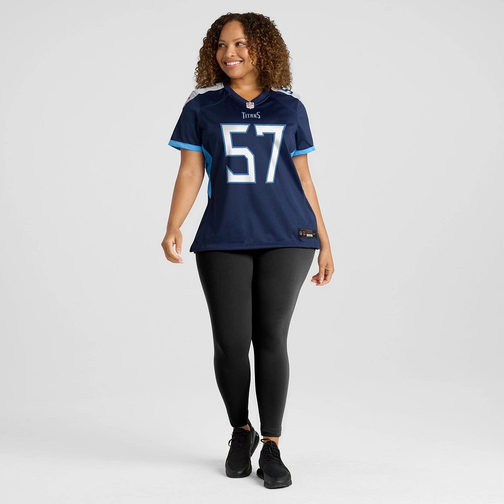 Women's Nike Curtis Jacobs  Navy Tennessee Titans Team Game Jersey