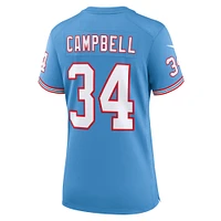 Women's Nike Earl Campbell Light Blue Tennessee Titans Oilers Throwback Retired Player Game Jersey