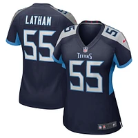 Women's Nike JC Latham  Navy Tennessee Titans Team Game Jersey