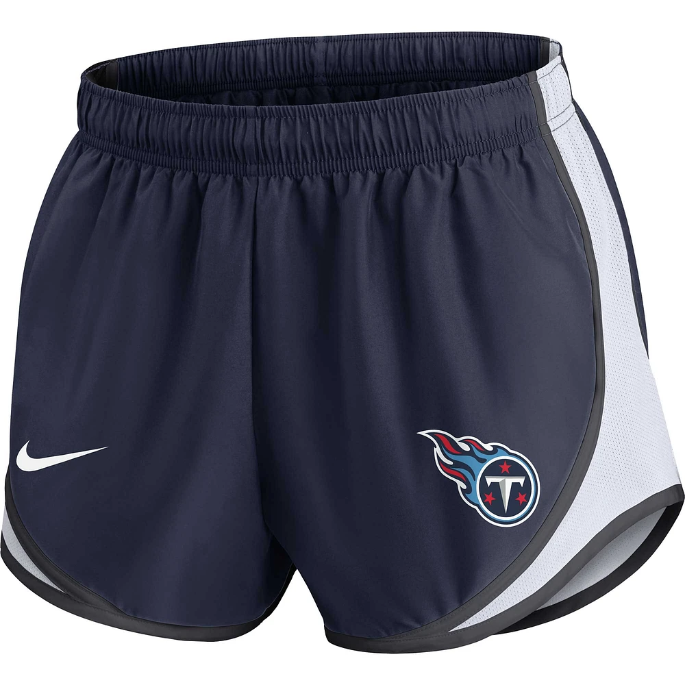 Women's Nike Navy Tennessee Titans Performance Tempo Shorts