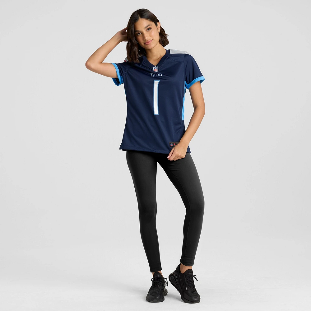 Women's Nike Number 1 Bride Navy Tennessee Titans Game Jersey
