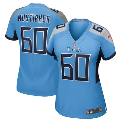 Maillot Nike Sam Mustipher bleu clair pour femme des Titans du Tennessee