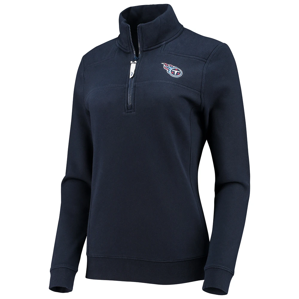Women's Vineyard Vines Navy Tennessee Titans Shep Shirt Quarter-Zip Sweatshirt