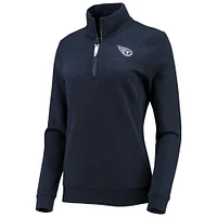 Women's Vineyard Vines Navy Tennessee Titans Shep Shirt Quarter-Zip Sweatshirt