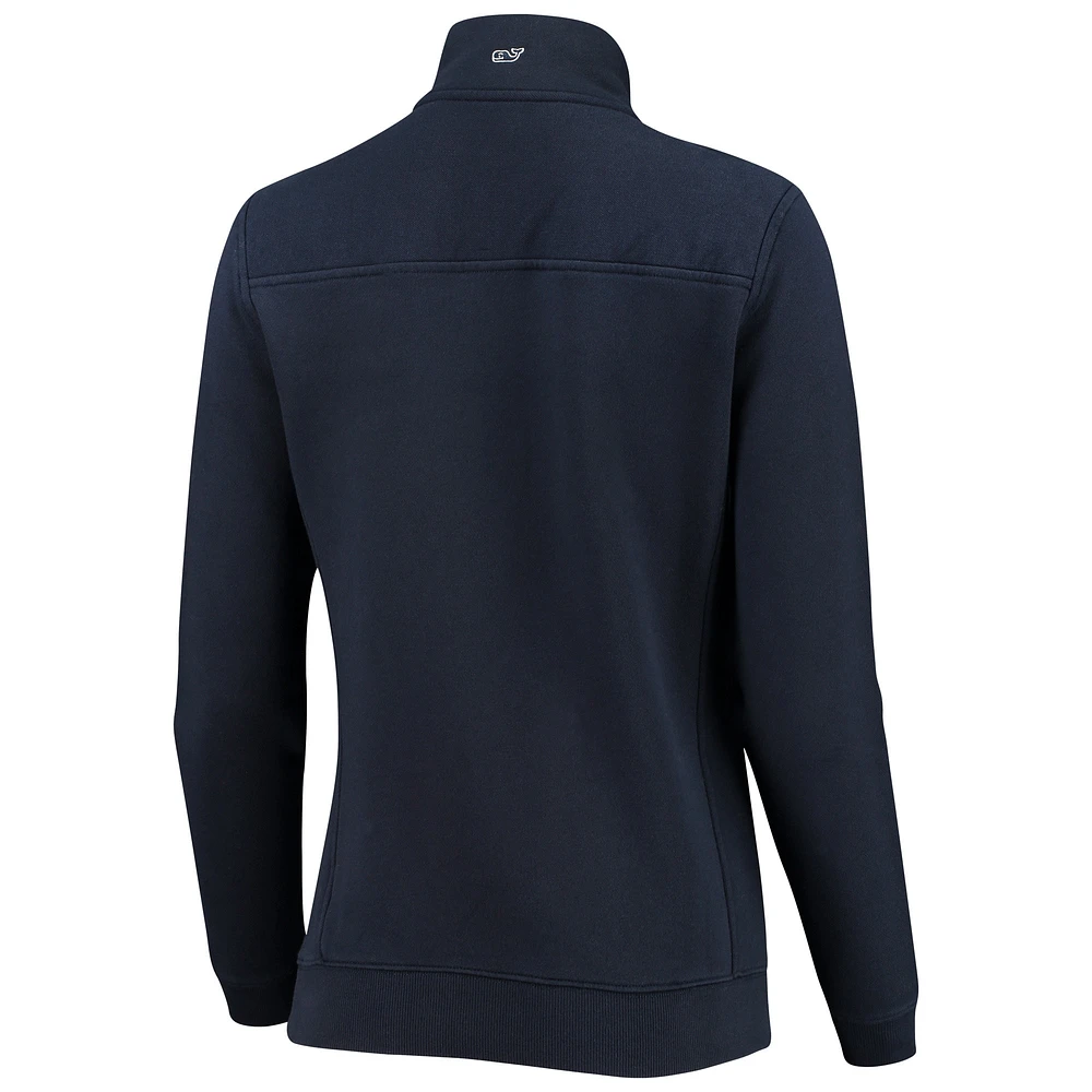 Women's Vineyard Vines Navy Tennessee Titans Shep Shirt Quarter-Zip Sweatshirt