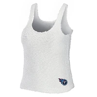 WEAR by Erin Andrews Ensemble de nuit avec débardeur et pantalon confortables à encolure dégagée Tennessee Titans crème pour femmes