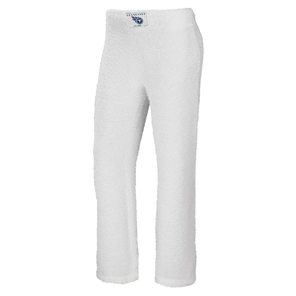 WEAR by Erin Andrews Ensemble de nuit avec débardeur et pantalon confortables à encolure dégagée Tennessee Titans crème pour femmes