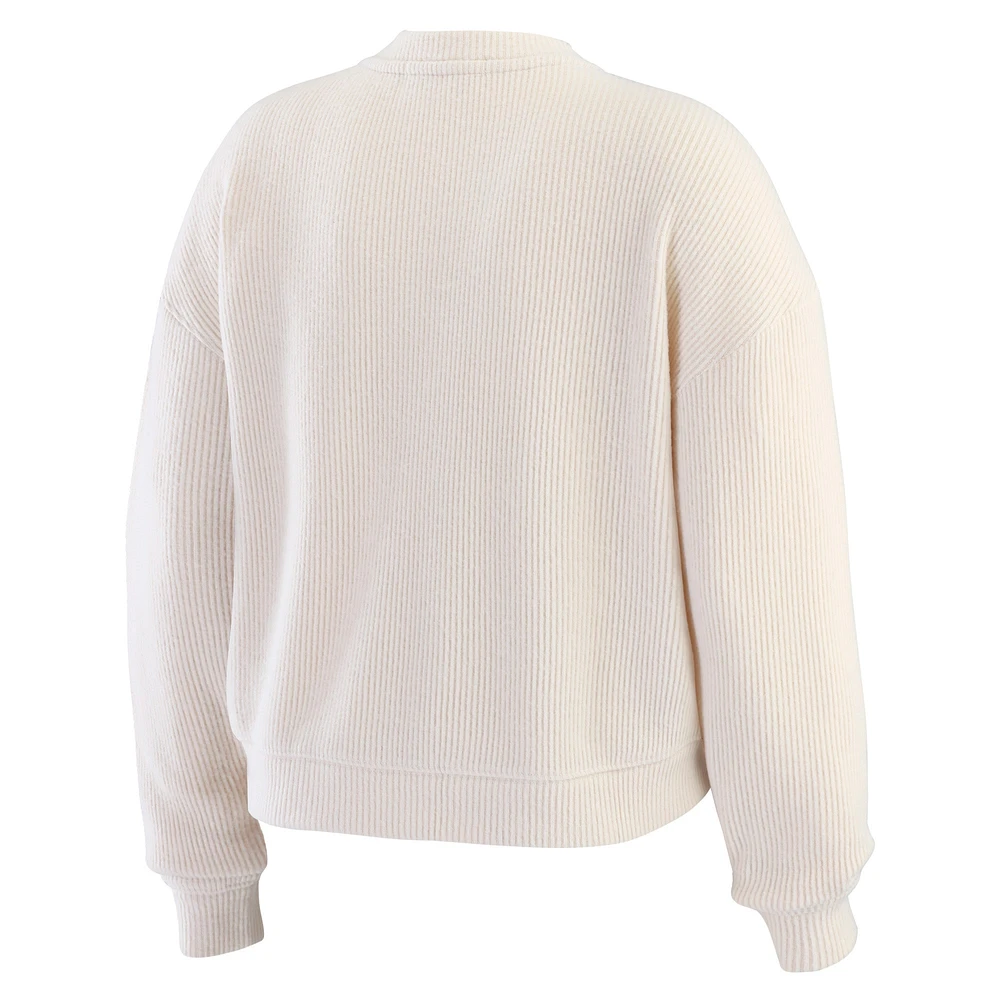Women's WEAR by Erin Andrews  Oatmeal Tennessee Titans Rib-Knit Long Sleeve T-Shirt & Pants Lounge Set
