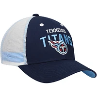 Youth Navy Tennessee Titans Core Lockup Trucker Adjustable Hat