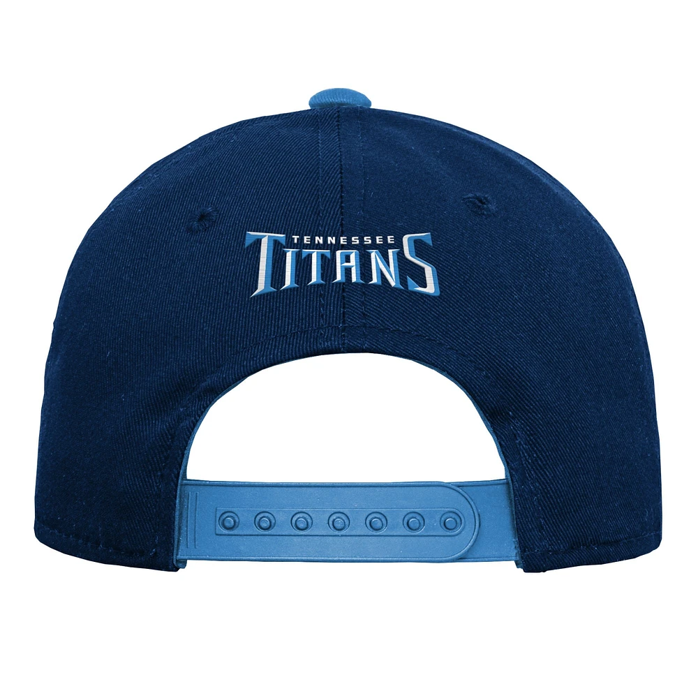 Youth Navy Tennessee Titans Team Pre-Curved Adjustable Hat