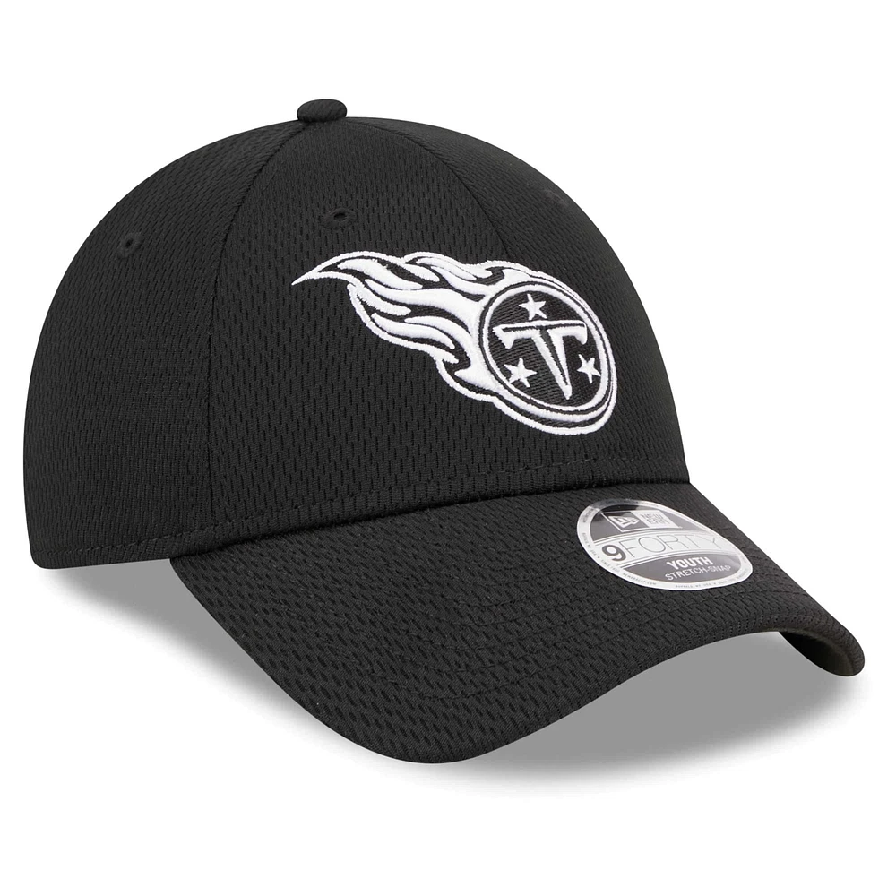 Youth New Era Black Tennessee Titans  Main B-Dub 9FORTY Adjustable Hat