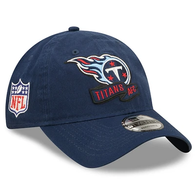 Youth New Era Navy Tennessee Titans 2022 Sideline - 9TWENTY Adjustable Hat