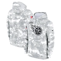 Sweat à capuche Nike Tennessee Titans 2024 Salute To Service blanc/gris pour jeune