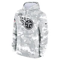 Sweat à capuche Nike Tennessee Titans 2024 Salute To Service blanc/gris pour jeune
