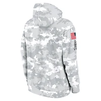 Sweat à capuche Nike Tennessee Titans 2024 Salute To Service blanc/gris pour jeune