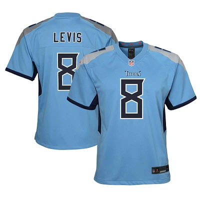 Maillot Nike Will Levis bleu clair pour jeune des Titans du Tennessee