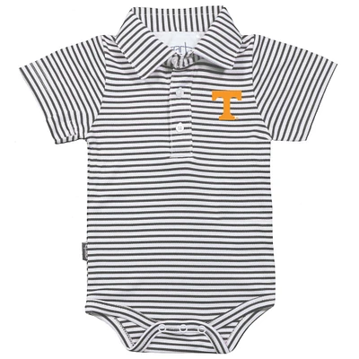Infant Garb Charcoal/White Tennessee Volunteers Carson Striped Short Sleeve Body