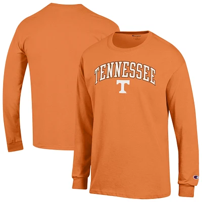 T-shirt à manches longues pour homme Champion Tennessee Orange Volunteers Arch Over Logo