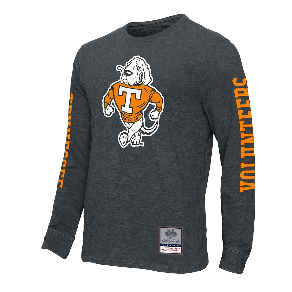 Men's Mitchell & Ness  Charcoal Tennessee Volunteers Team Pride Long Sleeve T-Shirt
