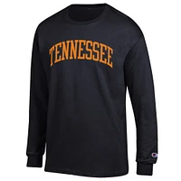 Men's Champion  Black Tennessee Volunteers Basic Arch Long Sleeve T-Shirt