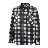Men's Colosseum Black Tennessee Volunteers Ellis Full-Snap Jacket