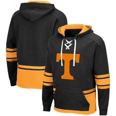 Men's Colosseum Black Tennessee Volunteers Lace Up 3.0 Pullover Hoodie