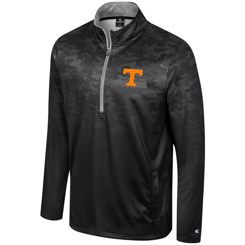 Men's Colosseum  Black Tennessee Volunteers The Machine Half-Zip Jacket