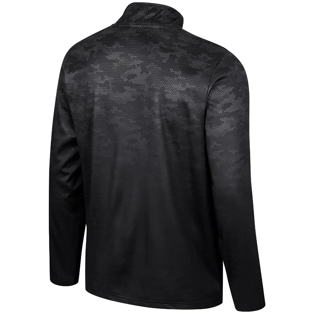 Men's Colosseum  Black Tennessee Volunteers The Machine Half-Zip Jacket