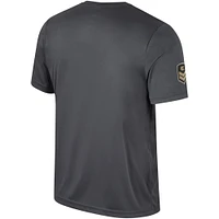 T-shirt d'appréciation militaire Colosseum Charcoal Tennessee Volunteers OHT pour hommes