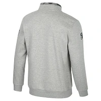 Men's Colosseum Heather Gray Tennessee Volunteers OORAH OHT Military Appreciation Fleece Quarter-Zip Jacket