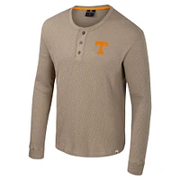 Men's Colosseum  Tan Tennessee Volunteers Great Outdoors Henley Long Sleeve Shirt