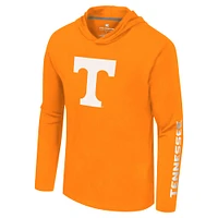 Men's Colosseum Tennessee Orange Volunteers Logo Lockup Active Blend Long Sleeve  T-Shirt Hoodie