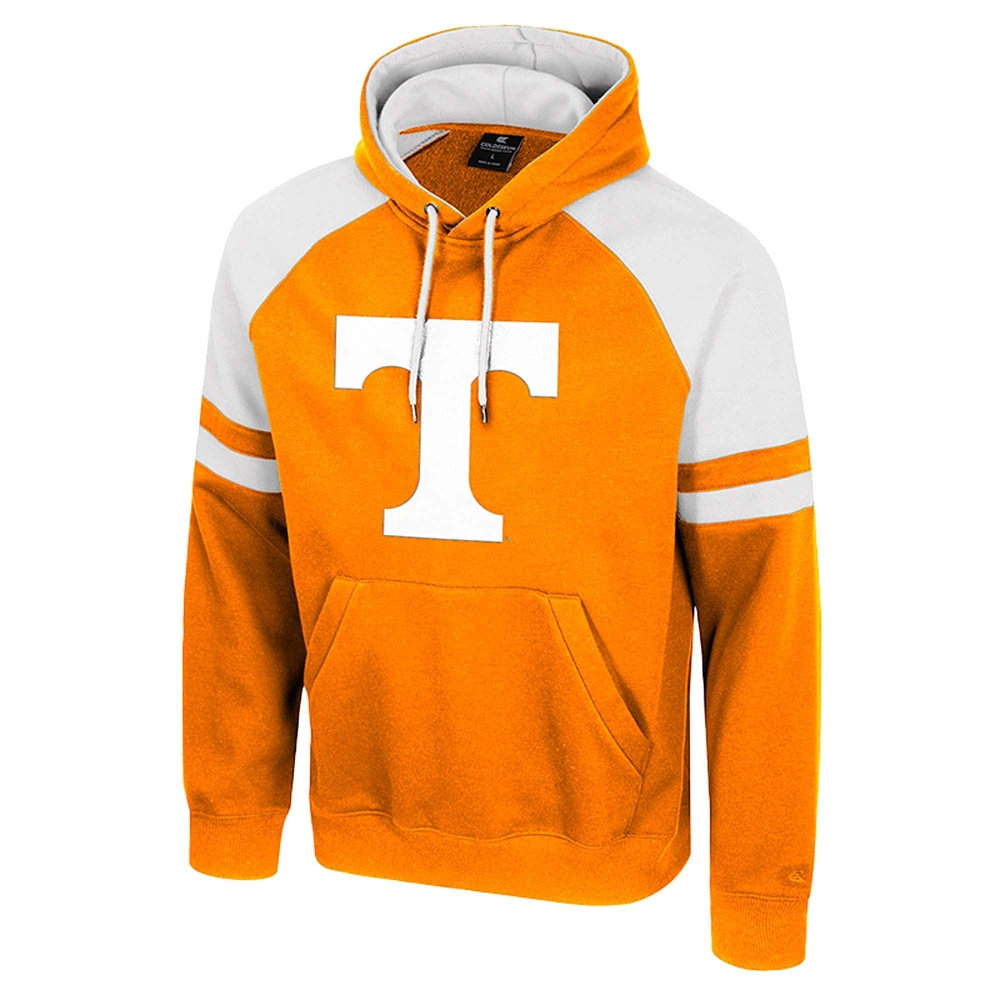 Men's Colosseum  Tennessee Orange Volunteers Todd Raglan Pullover Hoodie