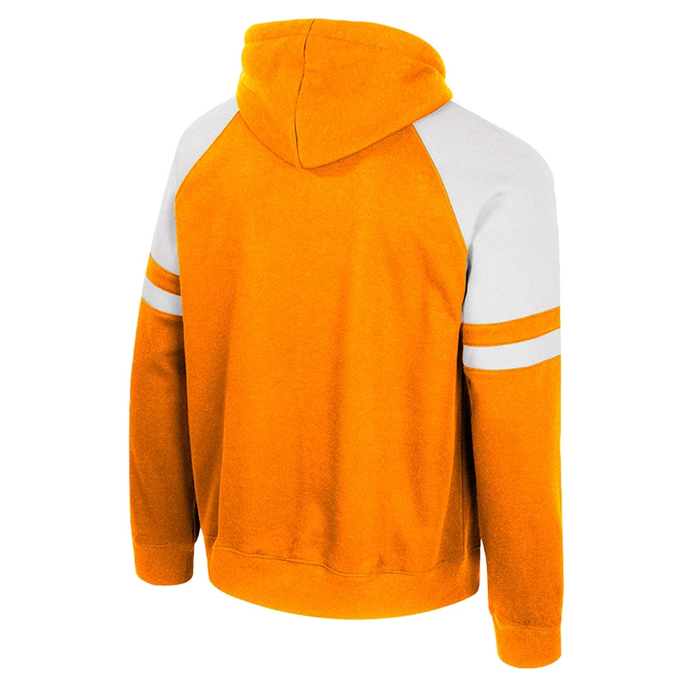 Men's Colosseum  Tennessee Orange Volunteers Todd Raglan Pullover Hoodie