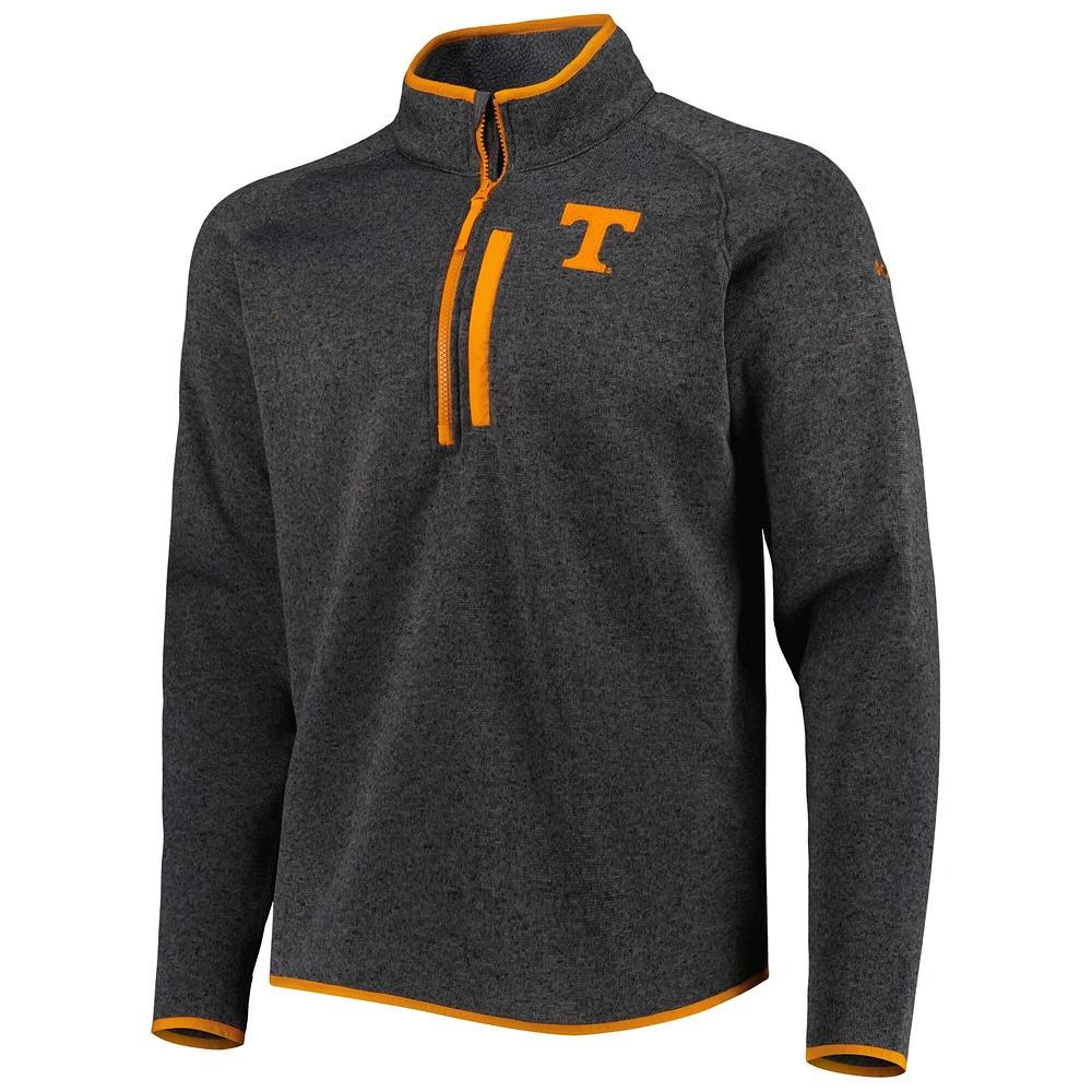 Men's Columbia Charcoal Tennessee Volunteers Canyon Point Omni-Shield Raglan Half-Zip Top