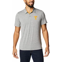 Men's Columbia Gray Tennessee Volunteers Tech Trail Omni-Shade Polo