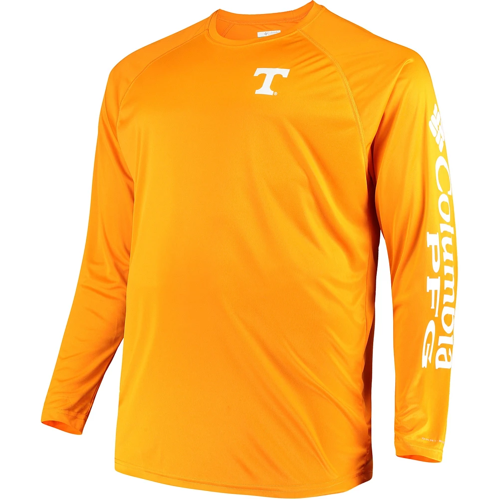 Men's Columbia Tennessee Orange Volunteers Big & Tall Terminal Tackle Long Sleeve Omni-Shade T-Shirt