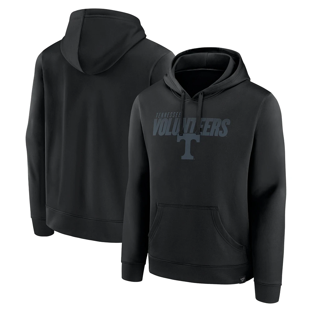Men's Fanatics Black Tennessee Volunteers Blackout Pullover Hoodie