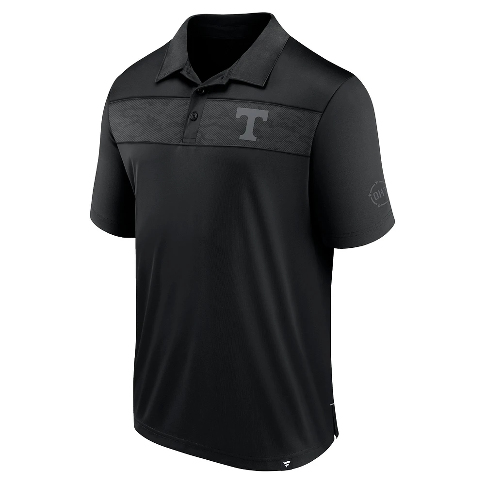 Men's Fanatics  Black Tennessee Volunteers OHT Military Appreciation Polo