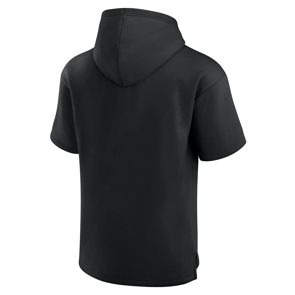 Men's Fanatics Black Tennessee Volunteers Ready Short Sleeve Pullover Hoodie