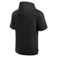 Men's Fanatics Black Tennessee Volunteers Ready Short Sleeve Pullover Hoodie