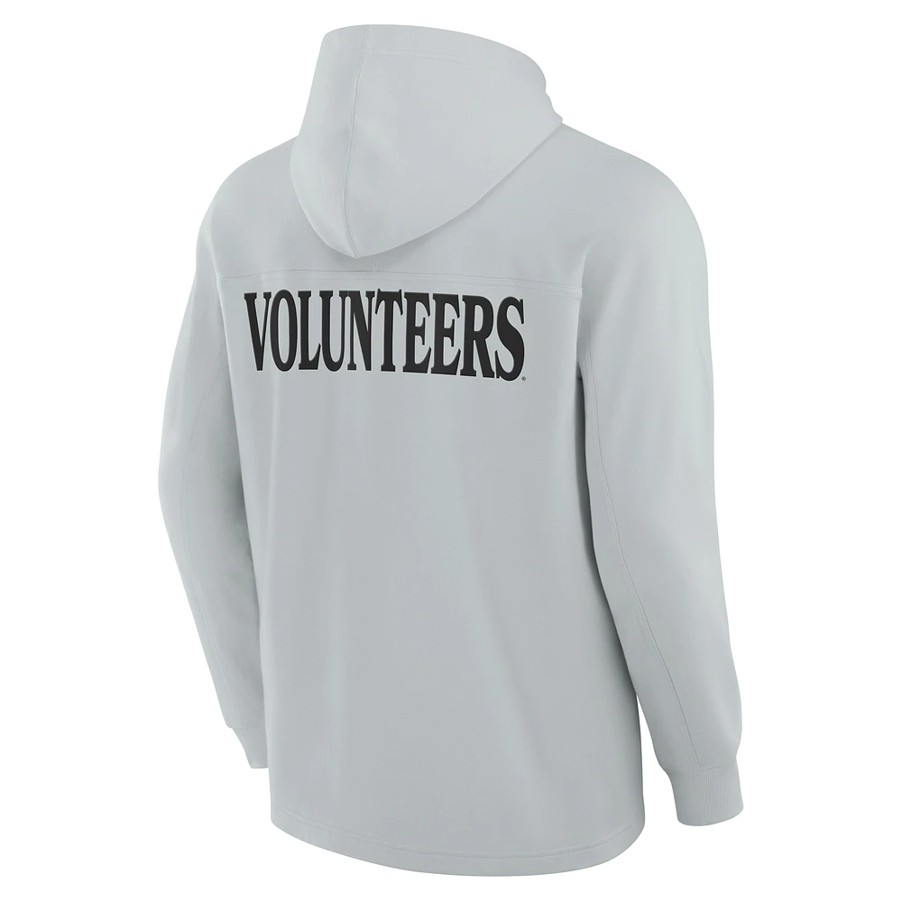 Men's Fanatics Gray Tennessee Volunteers Blaze Tri-Blend Pullover Hoodie