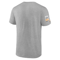 T-shirt de fan des volontaires du Tennessee Fanatics Heather Grey pour hommes
