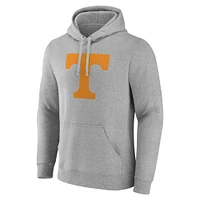 Men's Fanatics Heather Gray Tennessee Volunteers Primary Logo Pullover Hoodie